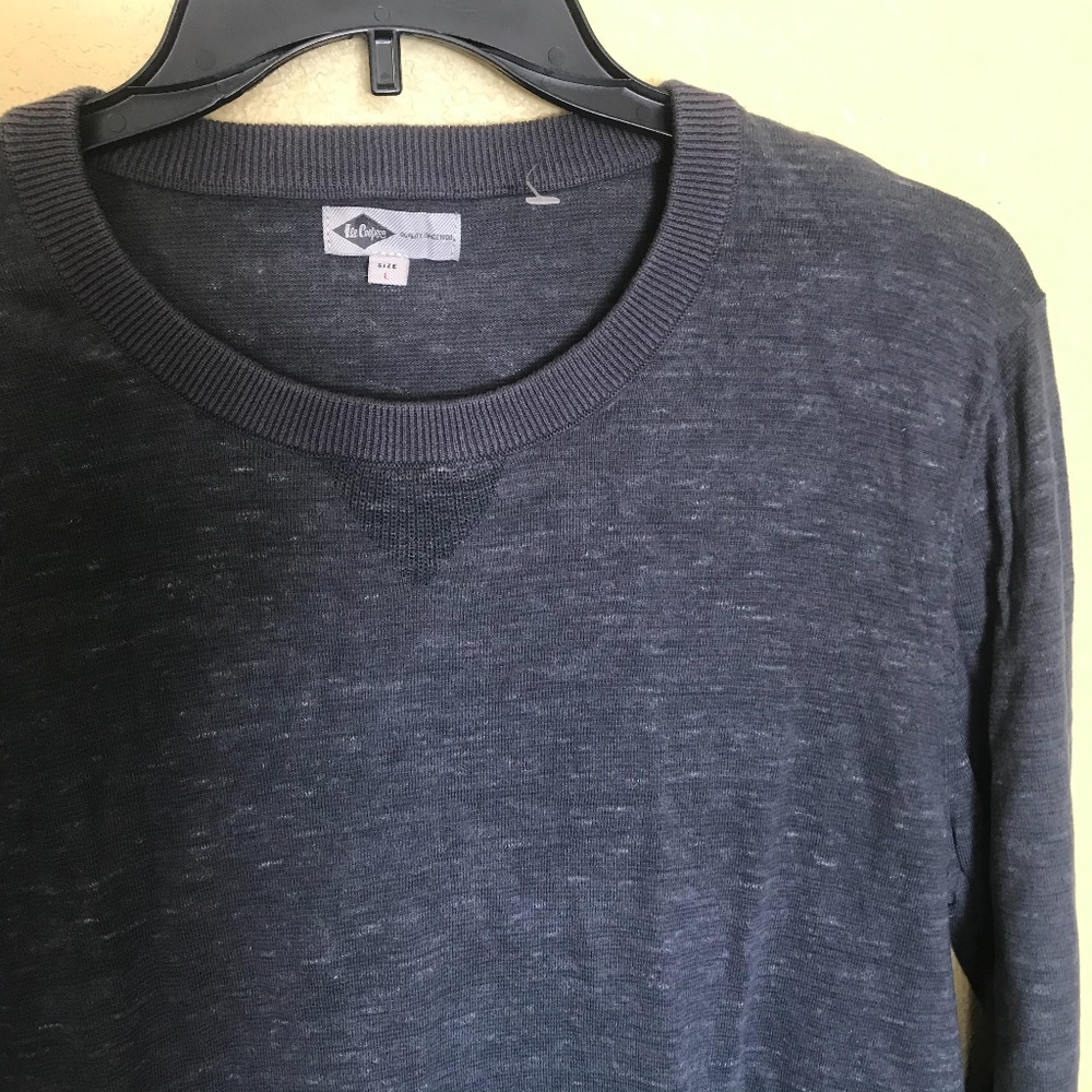 Lee Cooper Men's Cotton Long Sleeve Crew Neck Pull